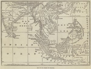 Mapa del Estrecho de Malaca